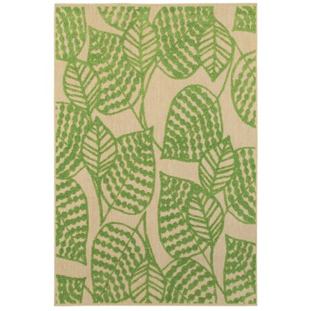 Oriental Weavers Cayman 566F9 5x8 Rectangle - Sand/ Green-Polypropylene C566F9160230ST